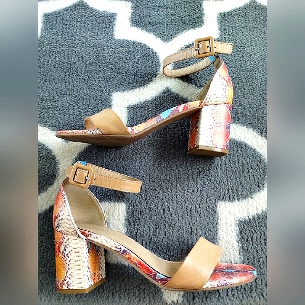 Snake Print/Python Pattern Block Heels - image 5